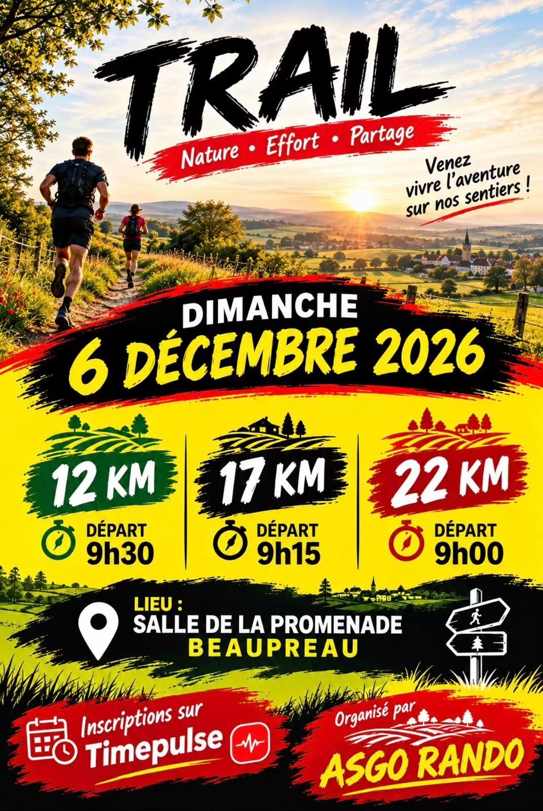 Affiche de Trail de la Source · Beaupréau