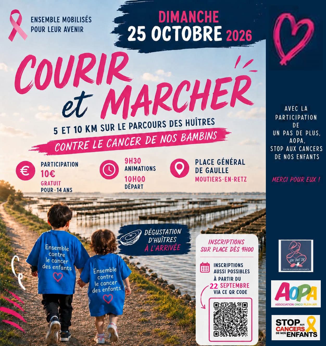 Affiche de Marcher et courir sur le parcours des huîtres