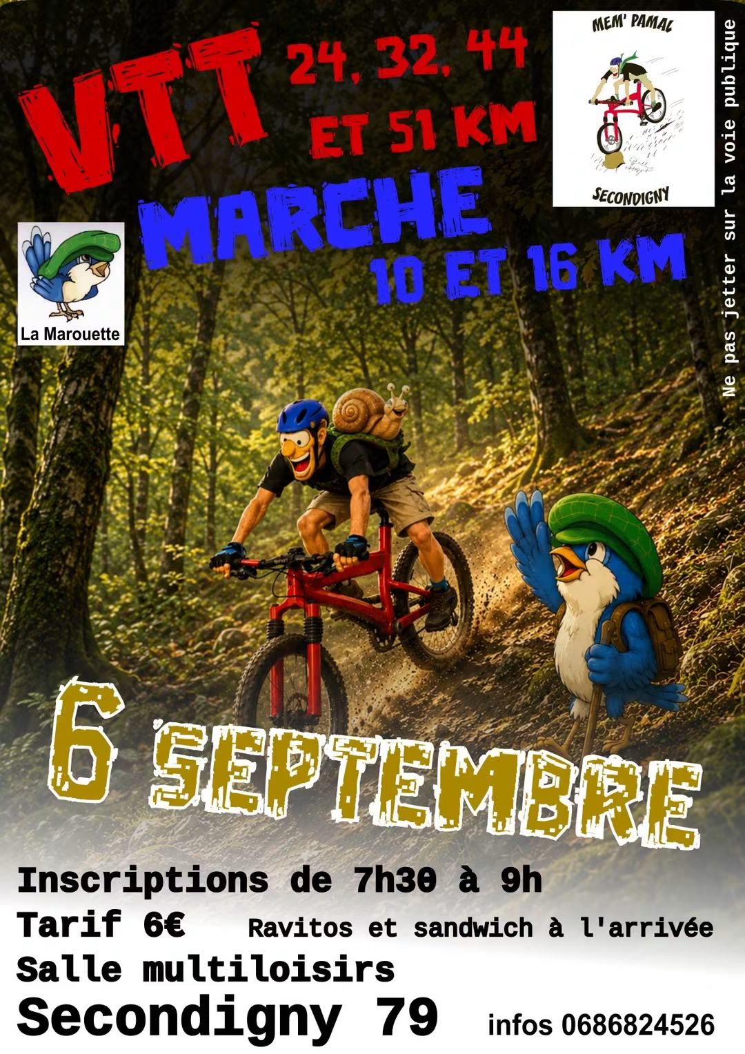 Affiche de Rando VTT-Gravel des Mem’Pamal et de la Marouette