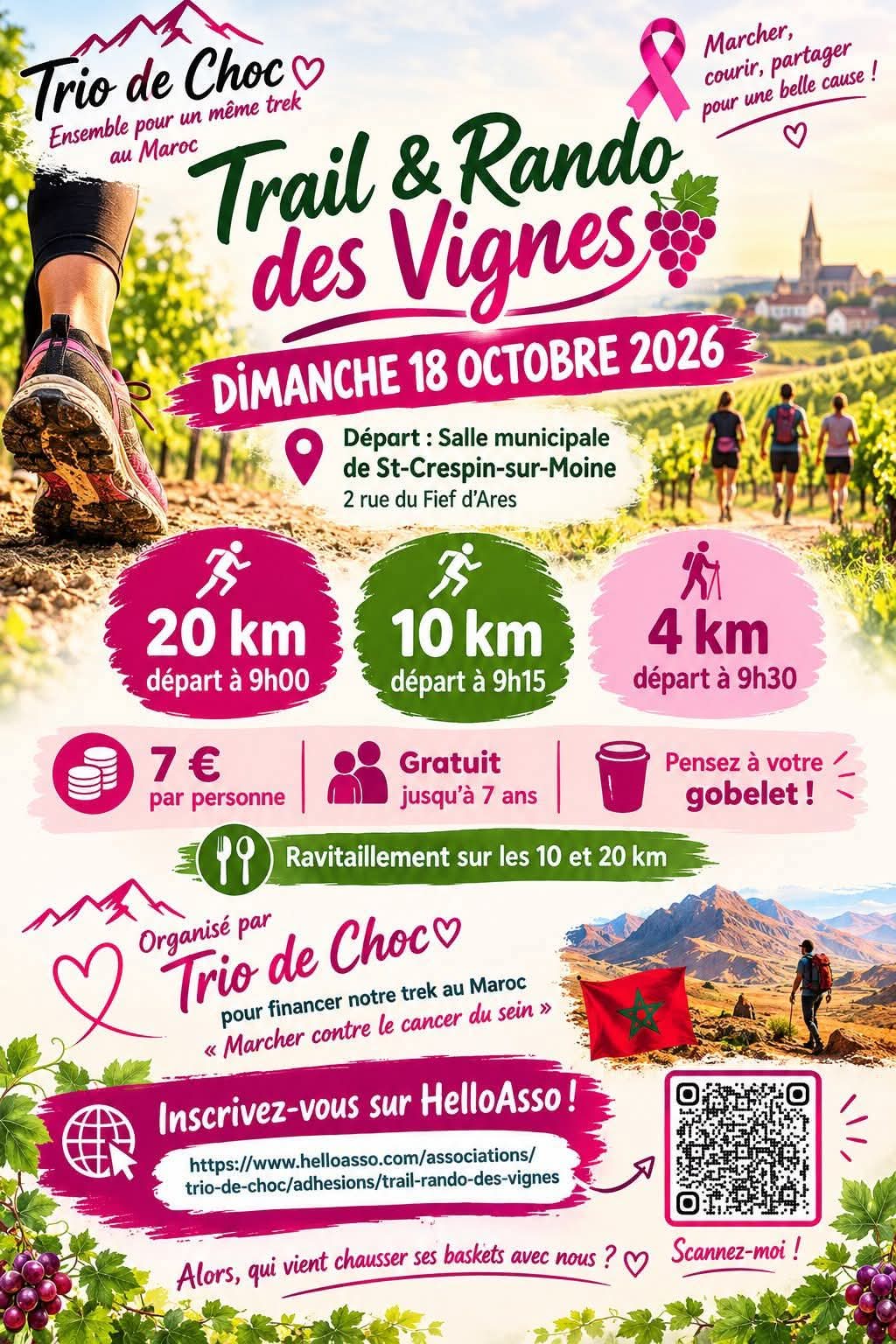 Affiche de Trio de Choc · Trail et Rando des Vignes