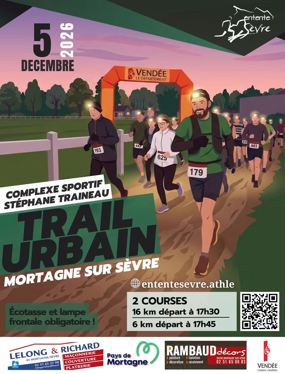 Miniature de l’affiche de Trail urbain nocturne de Mortagne-sur-Sèvre