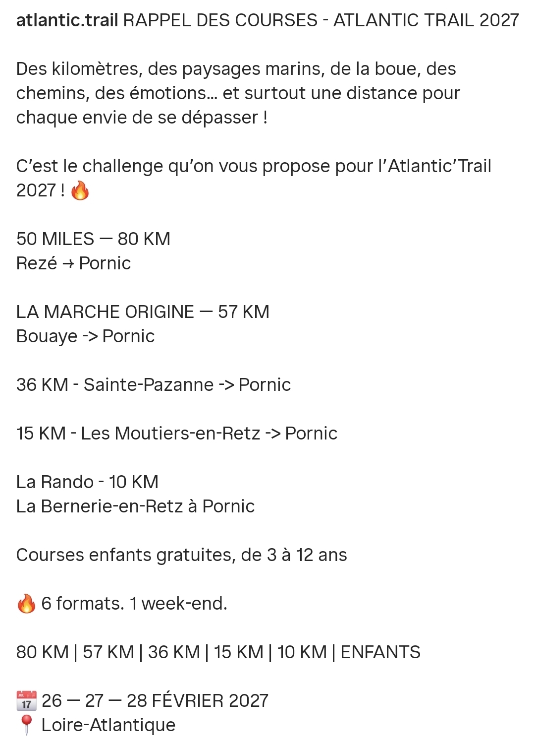 Miniature de l’affiche de Atlantic’Trail
