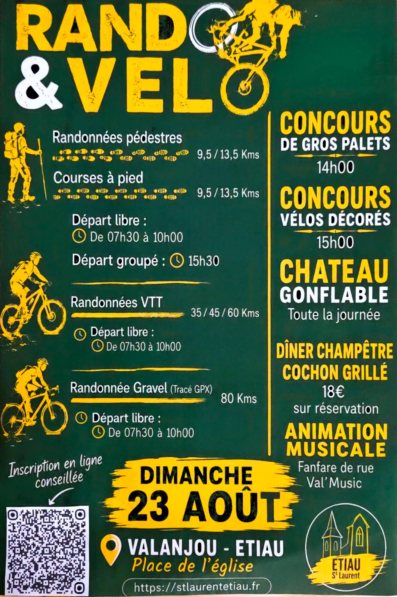 Affiche de Rand & Vélo – Étiau en fête · Gravel